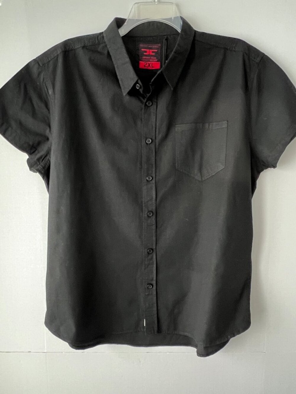 Jordan Craig Legacy Edition Short Sleeve Button Down Shirt Size 2XL, Black, NWTS